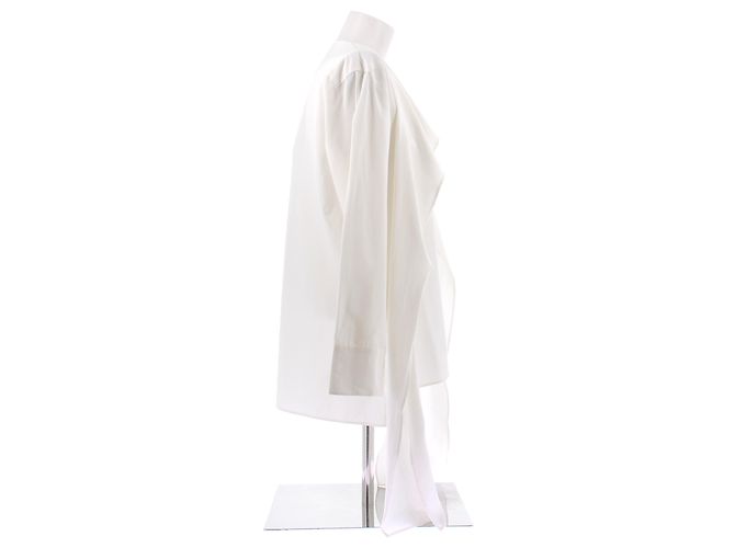 Blusa in cotone ecru Massimo Dutti S - vista 3