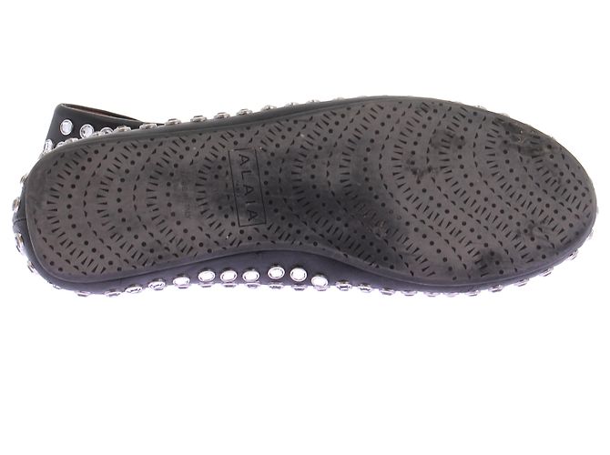 Sapatilhas Alaïa de pele preta com strass - vista 7