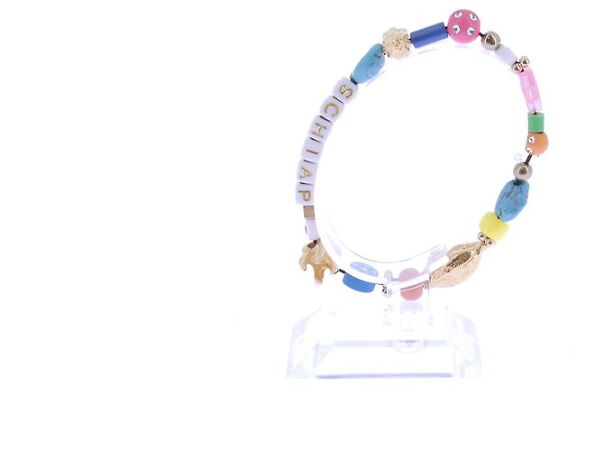 Schiaparelli Mehrfarbiges Perlenarmband "SCHIAP" - Ansicht 2