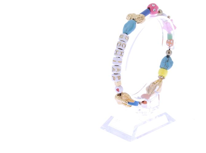 Schiaparelli Mehrfarbiges Perlenarmband "SCHIAP" - Ansicht 4