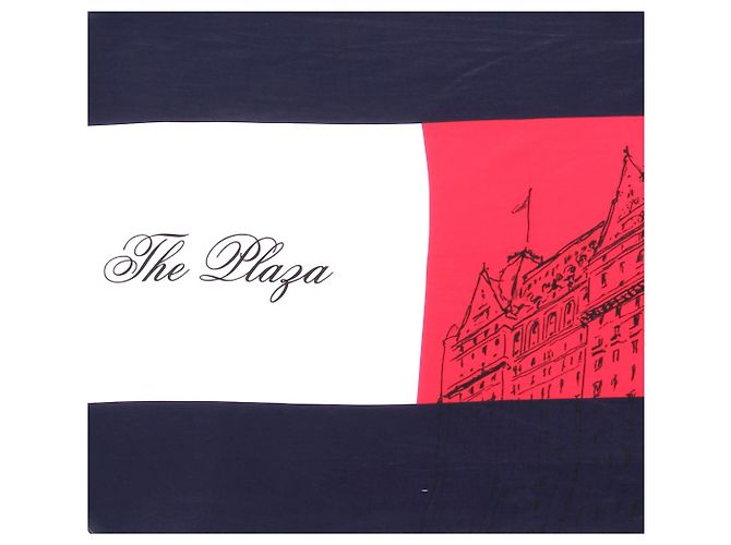 Sciarpa di seta Tommy Hilfiger X The Plaza Blu navy - vista 2