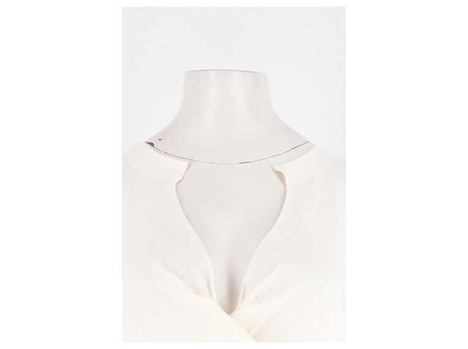 Autre Marque Top cropped de algodão branco SKIMS com decote em V - vista 5