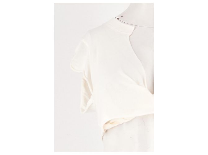 Autre Marque Top cropped de algodão branco SKIMS com decote em V - vista 6