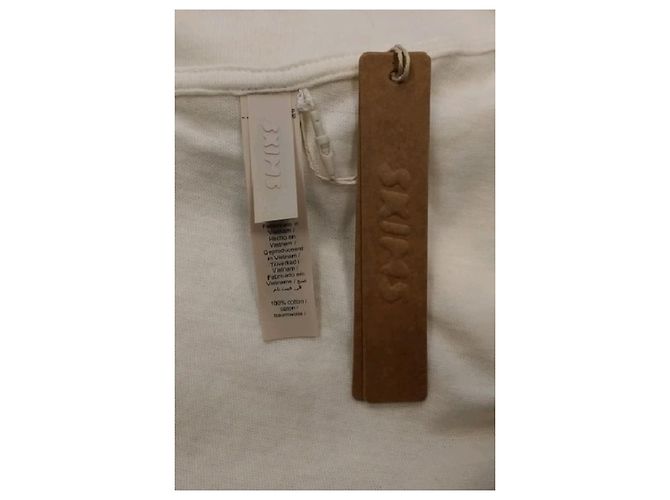 Autre Marque Top cropped de algodão branco SKIMS com decote em V - vista 7
