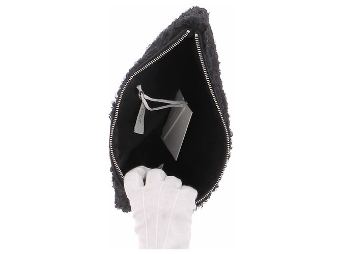 Loulou de Saison Pouch testurizzata nera - vista 3