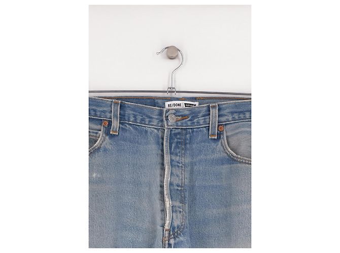Jeans Levi's x RE/DONE Azul Claro Flare com Rasgos 26 - vista 3
