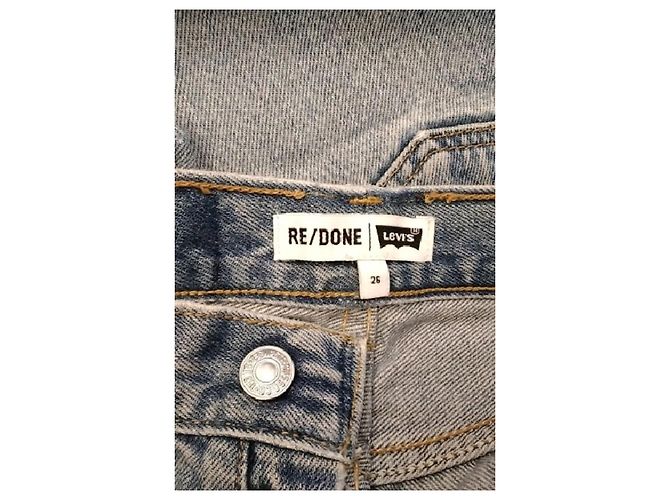 Jeans Levi's x RE/DONE Azul Claro Flare com Rasgos 26 - vista 5