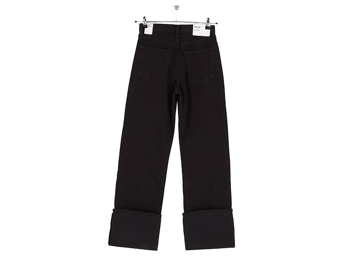 Jeans wide leg de algodão preto Agolde - vista 2
