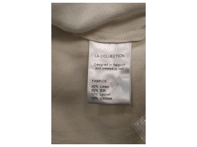 Autre Marque Weißer Trenchcoat aus Leinen - Ansicht 8