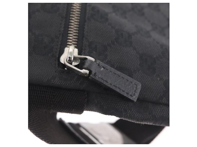 GUCCI GG Canvas Waist bag Black Silver 28566 - vista 24