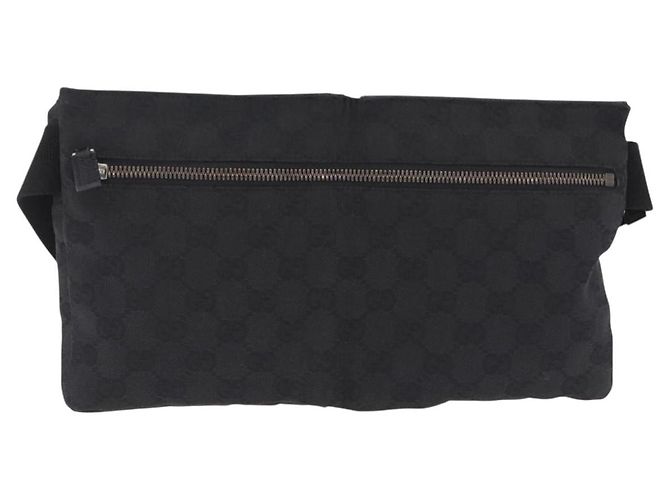GUCCI GG Canvas Waist bag Black Silver 28566 - vista 3