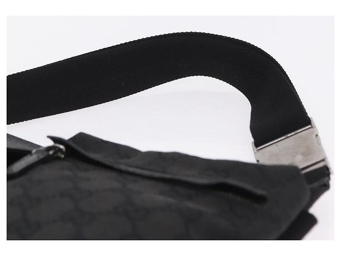 GUCCI GG Canvas Waist bag Black Silver 28566 - vista 8