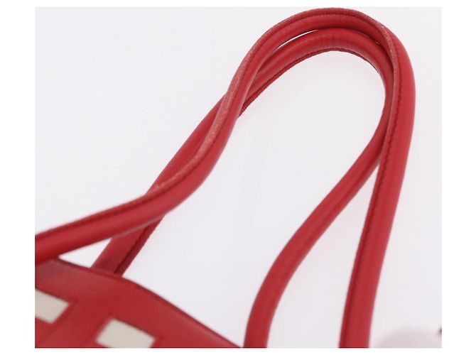LOEWE Tote Bag Leder Rot Silber - Ansicht 15