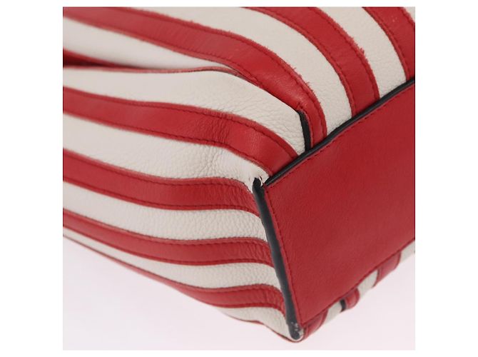 LOEWE Tote Bag Leder Rot Silber - Ansicht 18