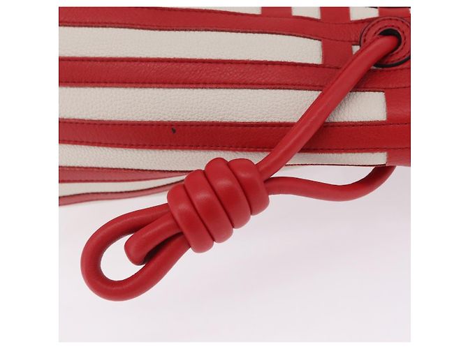 LOEWE Tote Bag Leder Rot Silber - Ansicht 20