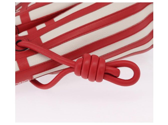 LOEWE Tote Bag Leder Rot Silber - Ansicht 21