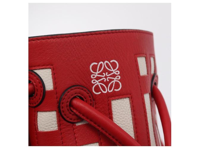LOEWE Tote Bag Leder Rot Silber - Ansicht 22