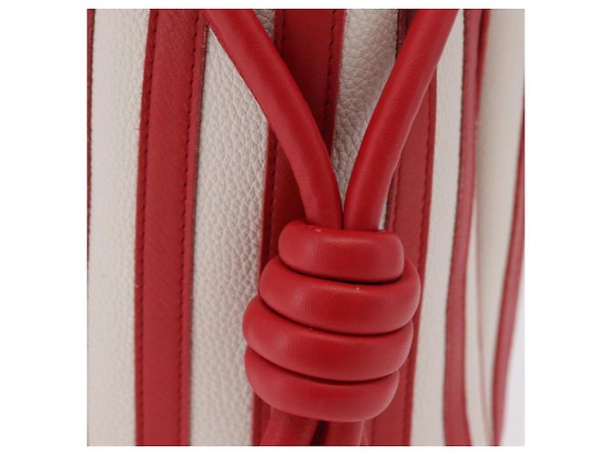 LOEWE Tote Bag Leder Rot Silber - Ansicht 4