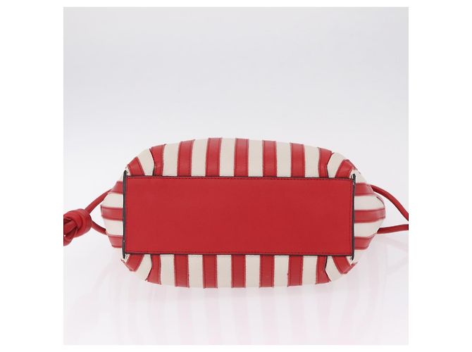 LOEWE Tote Bag Leder Rot Silber - Ansicht 7