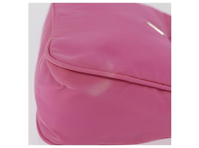 PRADA Bolso de mano Nylon Rosa Plata - vista 4