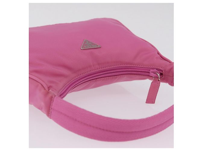 PRADA Bolso de mano Nylon Rosa Plata - vista 7