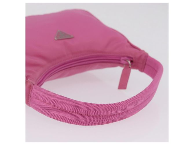 PRADA Bolso de mano Nylon Rosa Plata - vista 8