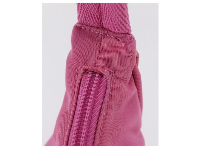 PRADA Bolso de mano Nylon Rosa Plata - vista 9