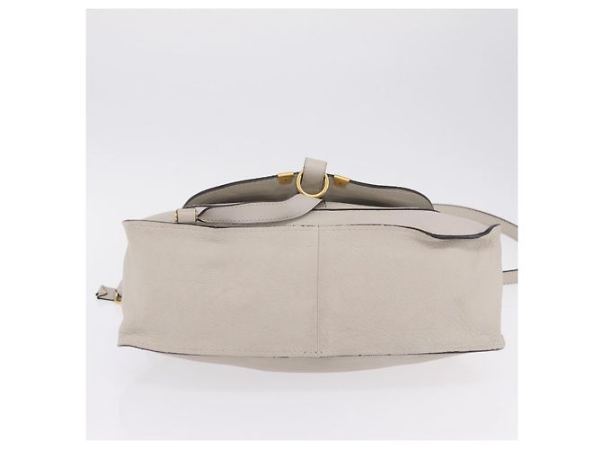 Chloé Bolsa de Ombro Chloe Marcie em Couro Cinza e Dourado - vista 11