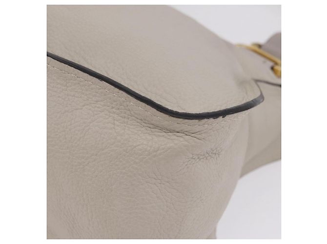 Chloé Bolsa de Ombro Chloe Marcie em Couro Cinza e Dourado - vista 15