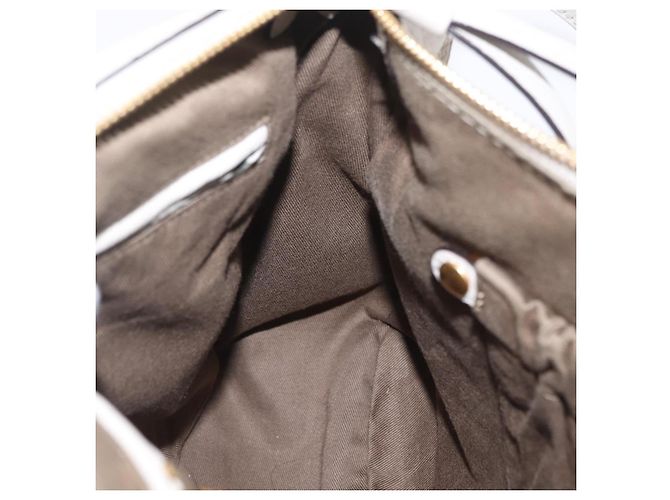 Chloé Bolsa de Ombro Chloe Marcie em Couro Cinza e Dourado - vista 21