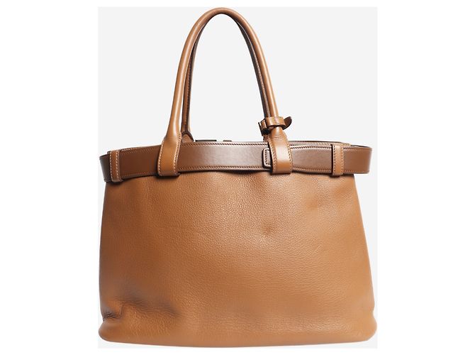 Prada Mala tote com fivela Caramel - vista 5