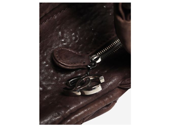 Chanel Braune gesteppte Leder-Bowler-Tasche - Ansicht 4