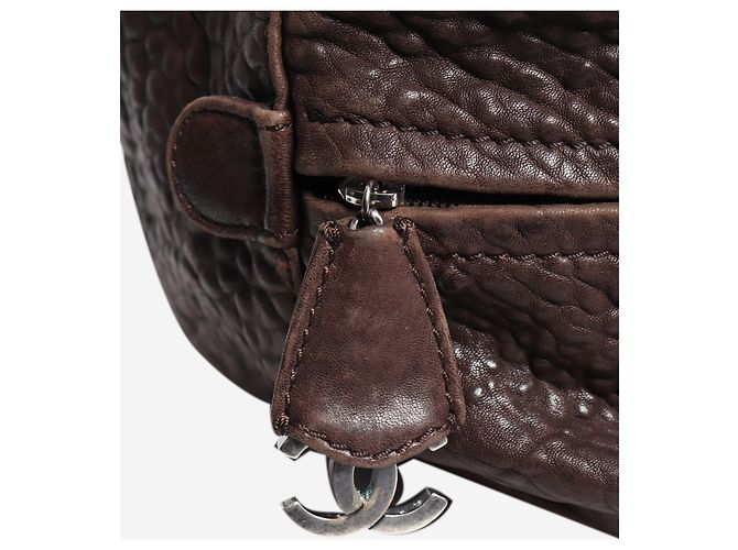 Chanel Braune gesteppte Leder-Bowler-Tasche - Ansicht 5