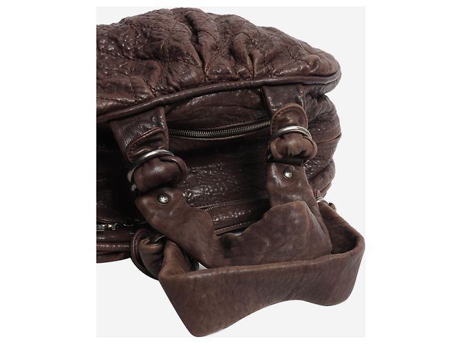 Chanel Braune gesteppte Leder-Bowler-Tasche - Ansicht 6