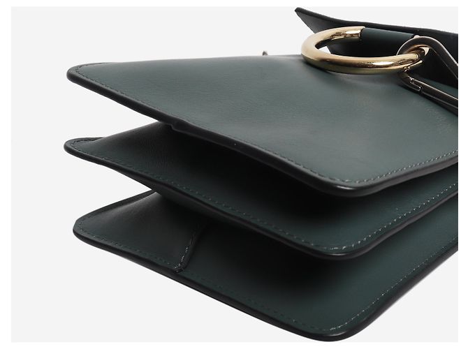 Chloé Borsa a tracolla Faye Mini Bracelet in camoscio blu e pelle - vista 3