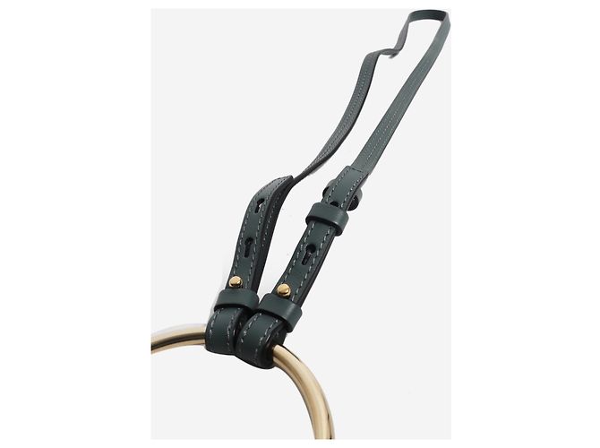 Chloé Borsa a tracolla Faye Mini Bracelet in camoscio blu e pelle - vista 6