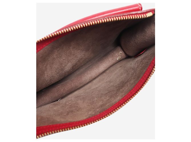 Céline Borsa a tracolla in pelle rossa e crema - vista 9