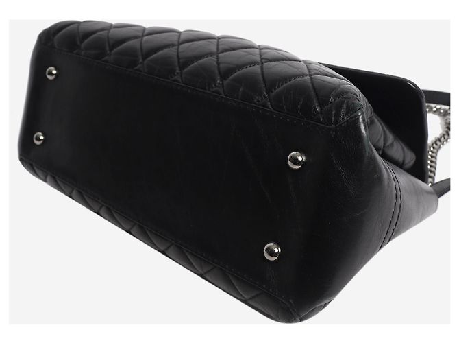 Chanel Borsa a patta Lady Pearly in pelle di vitello trapuntata nera 2012 - vista 3