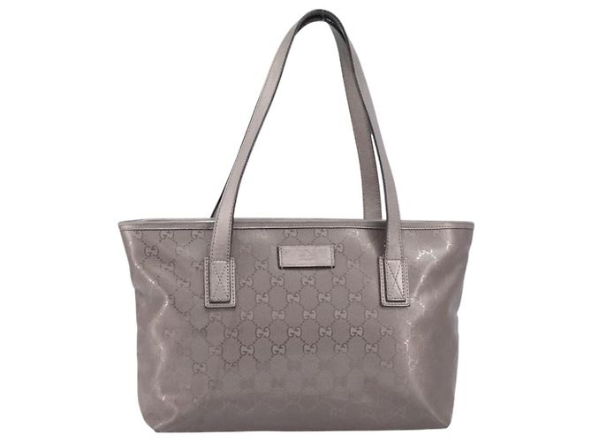 GUCCI GG Implementation Tote Bag PVC Leather Silver 211138 - Ansicht 2