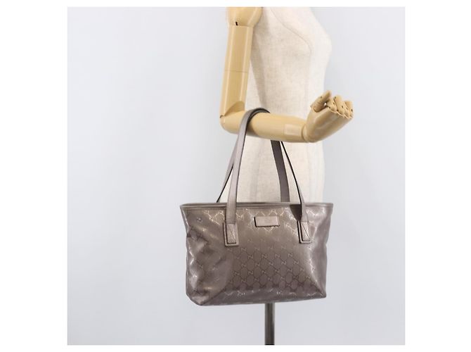 GUCCI GG Implementation Tote Bag PVC Leather Silver 211138 - Ansicht 23