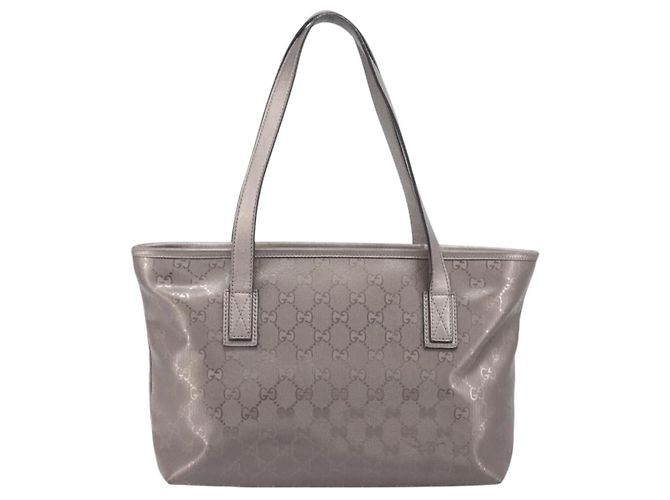 GUCCI GG Implementation Tote Bag PVC Leather Silver 211138 - Ansicht 3
