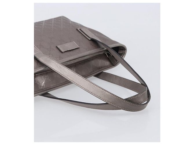 GUCCI GG Implementation Tote Bag PVC Leather Silver 211138 - Ansicht 7