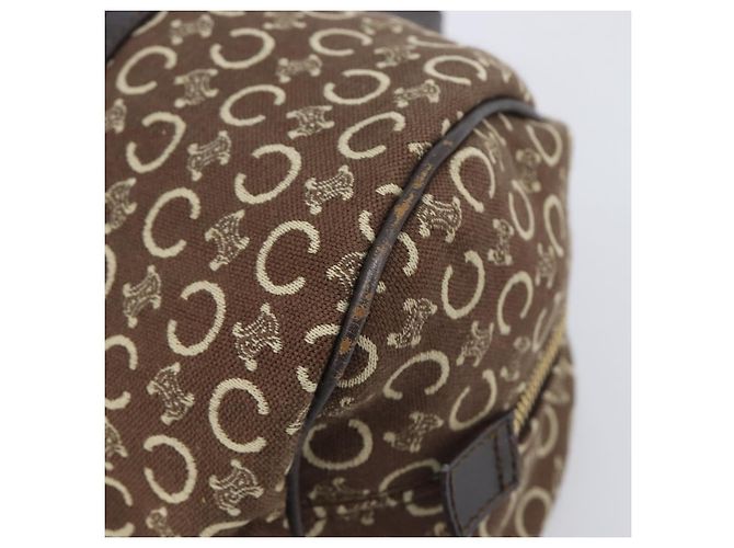 Céline CELINE C Macadam Hand Bag Canvas Brown Gold Tone - vista 10