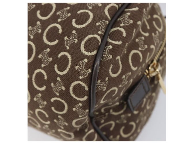 Céline CELINE C Macadam Hand Bag Canvas Brown Gold Tone - vista 12