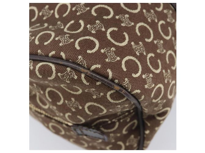 Céline CELINE C Macadam Hand Bag Canvas Brown Gold Tone - vista 13