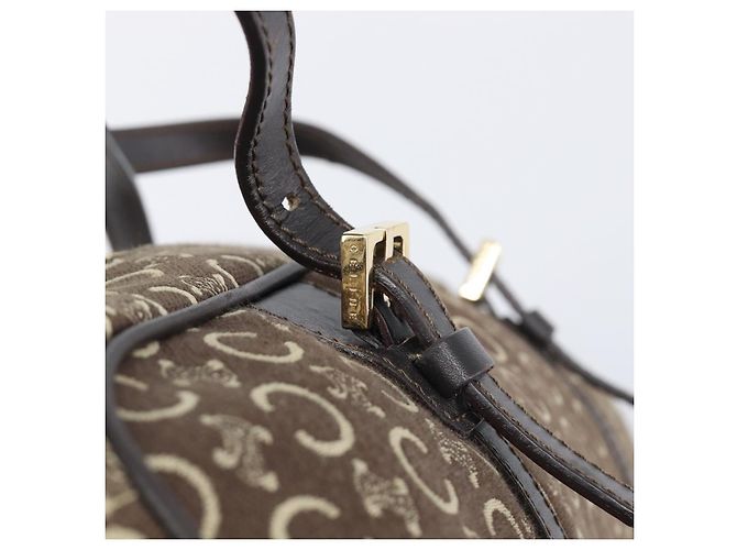 Céline CELINE C Macadam Hand Bag Canvas Brown Gold Tone - vista 15