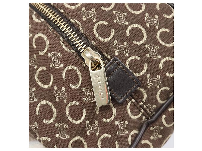 Céline CELINE C Macadam Hand Bag Canvas Brown Gold Tone - vista 16