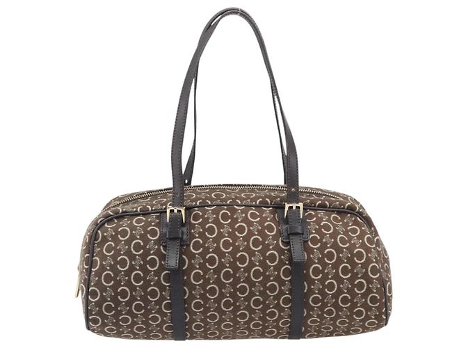 Céline CELINE C Macadam Hand Bag Canvas Brown Gold Tone - vista 2