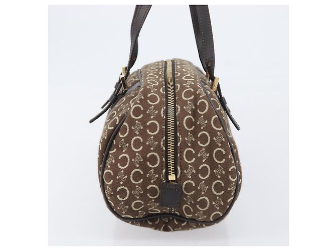 Céline CELINE C Macadam Hand Bag Canvas Brown Gold Tone - vista 4
