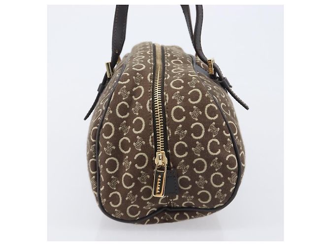 Céline CELINE C Macadam Hand Bag Canvas Brown Gold Tone - vista 5
